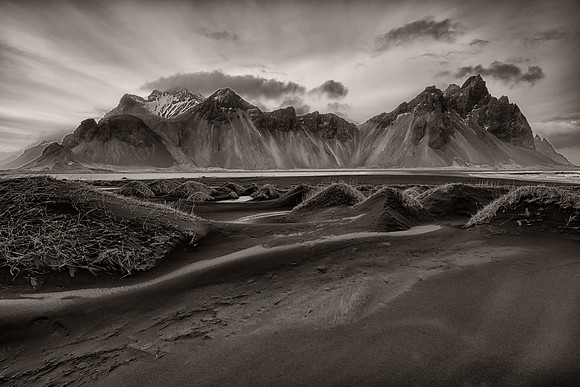 Vestrahorn Mountain B&W